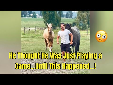 When your gelding & fiancé are best buds but then playtime gets a little too real😅(the end though😳)