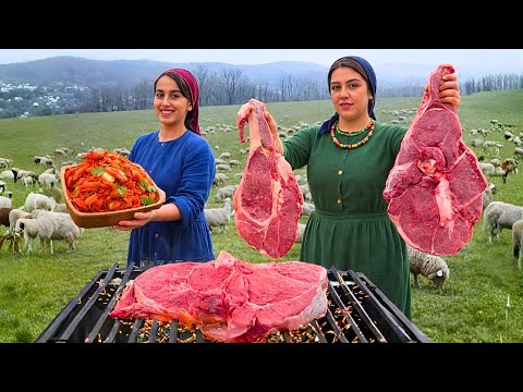 IRAN Village Life : We Discovered the Secret to Juicy Steaks with a Different Flavor 🥩🔥🍲 