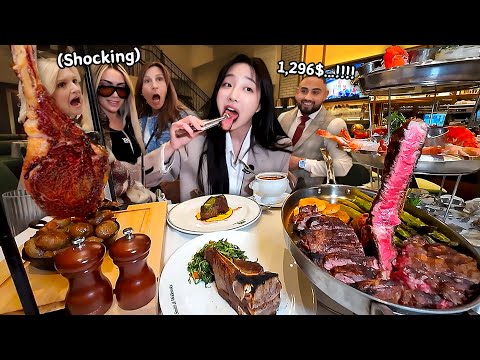 3kg of Steak with Lobster and Shrimp! The Famous Smith & Wollensky in Las Vegas Mukbang