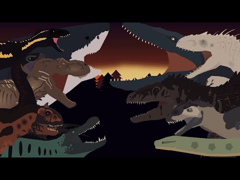 ALL dinosaurs, prehistoric Animals Battle Stick nodes animation