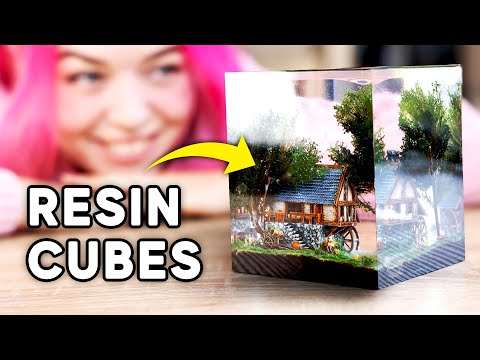 I Made Fantasy Dioramas inside RESIN Blocks!