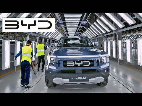 BYD SHARK Production in China at BYD's World Class Factory