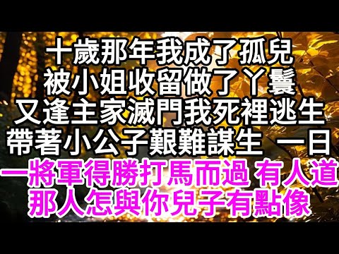 十歲那年我成了孤兒，被小姐收留做了丫鬟，又逢主家滅門，我死裡逃生，帶著小公子艱難謀生，一日，一將軍得勝打馬而過，有人道，那人怎與你兒子有點像 【美好人生】