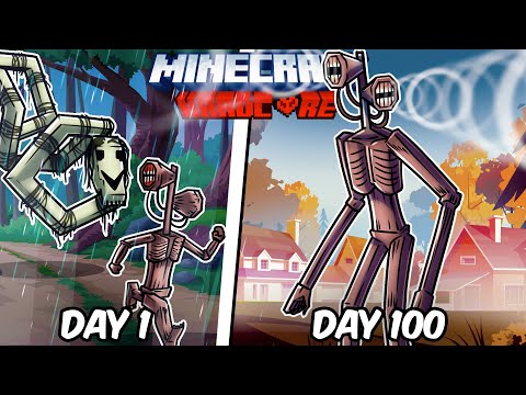 I Survived 100 Days as SIREN HEAD in Hardcore Minecraft!