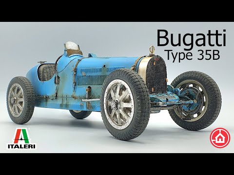 Italeri 1/12 Bugatti Type 35B - Model car kit build.