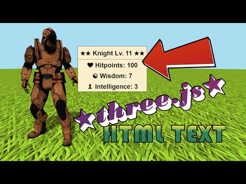 three.js with HTML text - Use Position Projection to display a Text Box