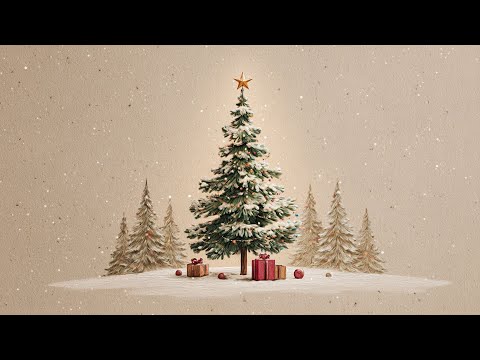 Snowy Christmas Tree Still Art Cozy Holiday TV Screensaver for the Frame TV