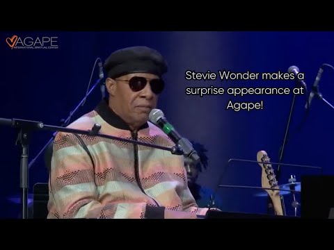 Stevie Wonder makes a surprise appearance at Agape!