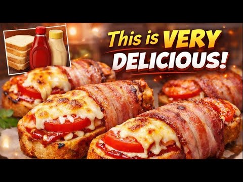 Festive snack with bacon in 5 minutes! I learned this trick in a restaurant!
