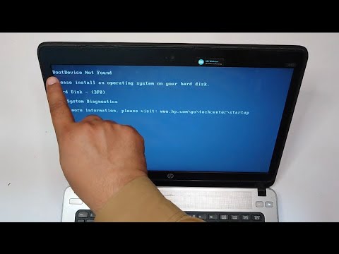 Hp laptop 3f0 Error solution || "boot device not found" Solution