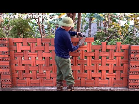 Creative Ideas For Building Brick Walls At Home | Building A Unique Garden Brick Wall