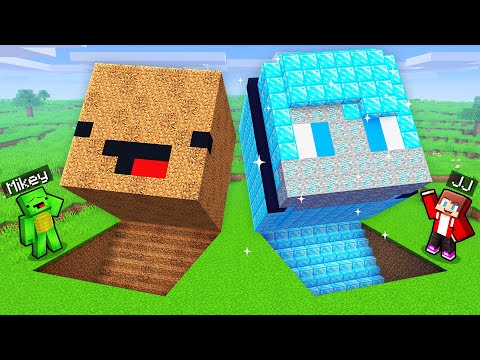 JJ and Mikey: HEAD BASE BATTLE in Minecraft - Maizen
