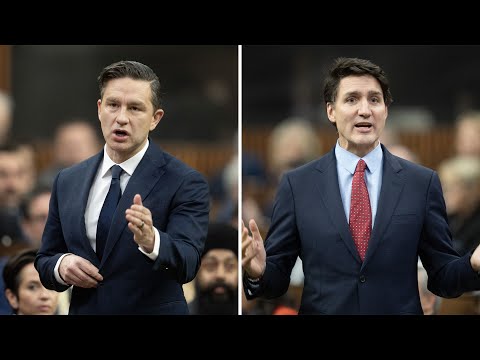 Poilievre, Trudeau trade jabs during question period over U.S. tariff threats
