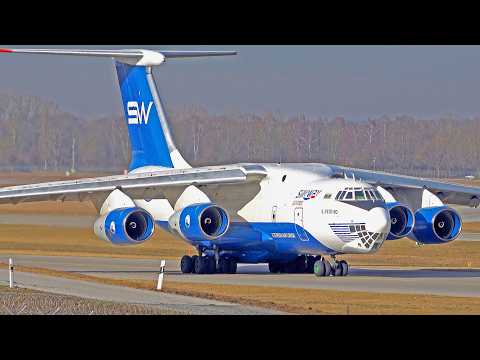 4 ENGINE AIRCRAFT HIGHLIGHTS Rare & Special Aircraft IL-76, C-5M, AN124, AWACS, A340, A380, B747
