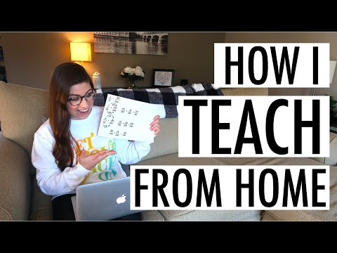 WHAT TEACHING FROM HOME LOOKS LIKE | Distance Teaching Vlog