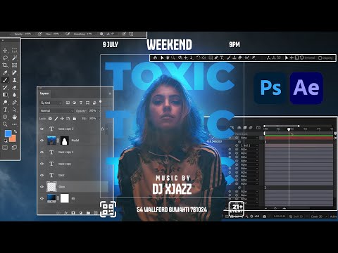 Event Motion Flyer in After Effects and Photoshop #aftereffects #photoshop #flyers