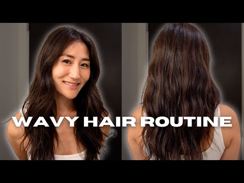 WAVY HAIR ROUTINE for LAZY girls with type 1C/2A hair