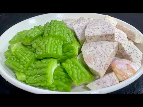香芋搭配苦瓜是绝配，老奶奶教我步骤，出锅软糯入味，鲜香入味，比红烧肉还好吃#美食製作 #美食教程 #美食
