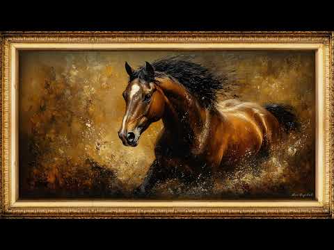 Majestic Horse Oil Painting in 4K Ultra HD | Relaxing Frame TV Art for Samsung 4K