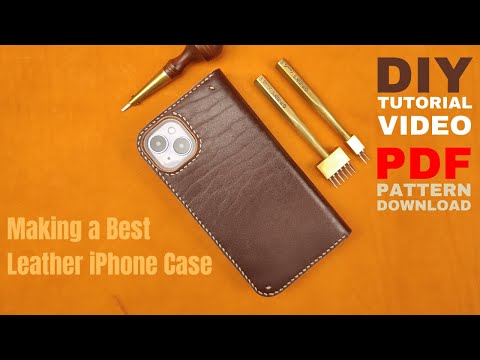 How to make a leather Phone case | DIY iphone leather case