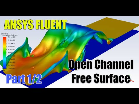 ✅ #Ansys Fluent Tutorial | Open Channel Flow (Free Surface) | Part 1/2