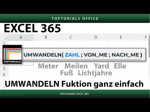 UMWANDELN Funktion in Excel ganz einfach