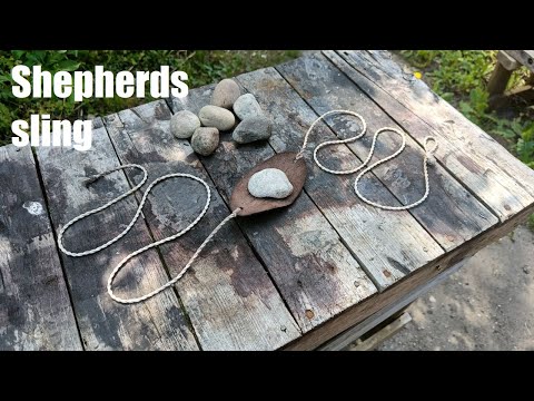 Sling making - Making a shepherds sling