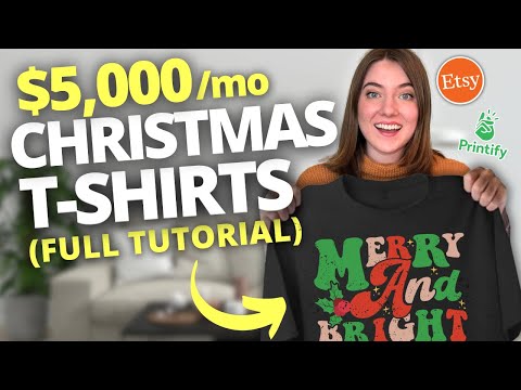5-Minute Christmas T-Shirt Designs That SELL! (Easy POD Tutorial)