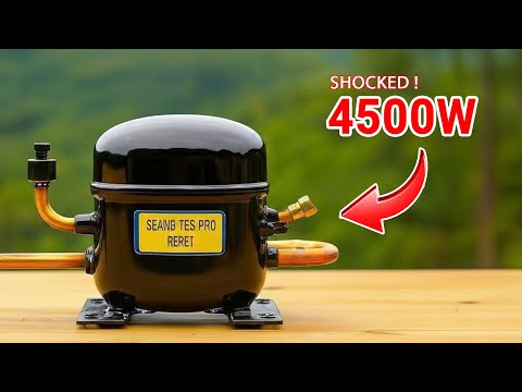 I Made 220V Electricity Using Old Refrigerator Compressor! You Will Be Shocked !