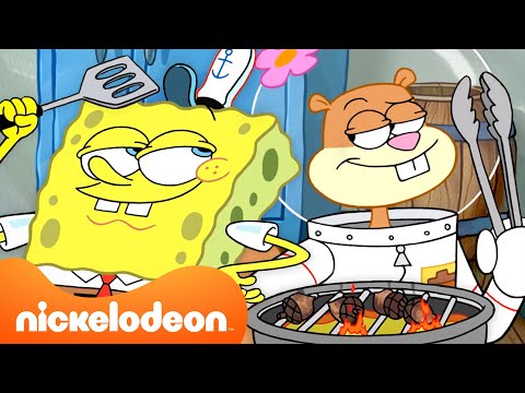 Губка Боб | Летний барбекю-пикник СпанчБоба! | 45 минут веселья | @SpongeBobOfficial | Nickelodeon