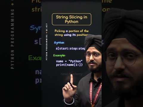String Slicing in Python #Python #NesoAcademy #QuickConcepts