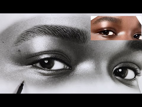 Step by step Eye & Skin texture shading
