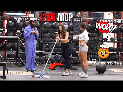 ELITE Powerlifter ANATOLY Use 32kg Mop | Pretended to be a CLEANER in a GYM #4