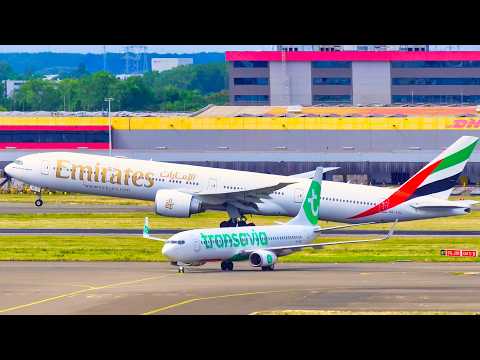 22 MINS LANDINGS & TAKEOFFS at BRU | 4K | Close Up Plane Spotting at Brussels Airport BRU