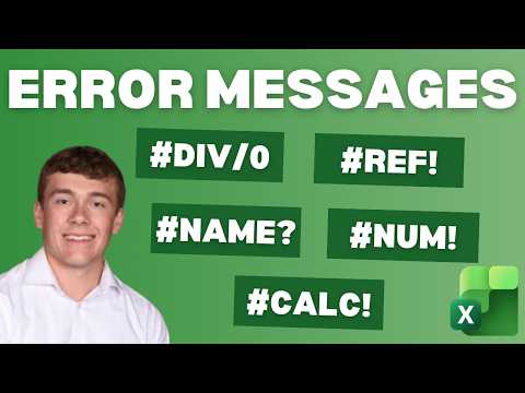 How To Fix Common Error Messages In Excel