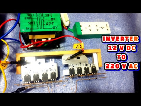 How to make a simple INVERTER 12V to 220V | 8 transistor D718 | 12 V DC to 220V AC