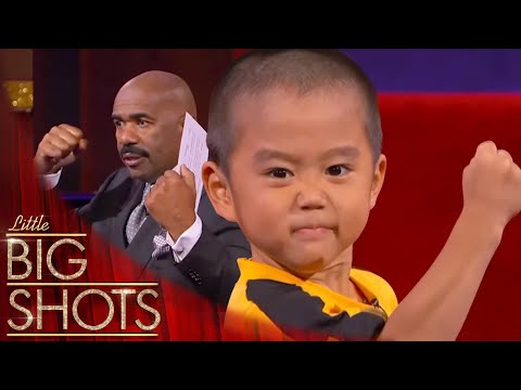 Steve Harvey Can't Believe The Bruce Lee Impression This Kid Does! | Little Big Shots