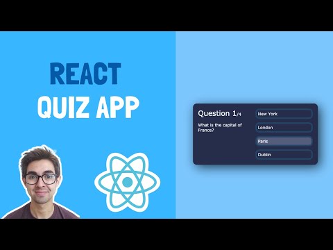 React Quiz App Tutorial (w/ starter code + working example) | Beginner React Projects