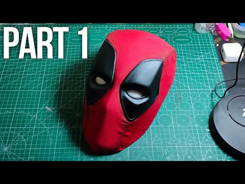 How to Make Deadpool Mask Using Cardboard And Other Stuff (No 3d Printing) - Part 1