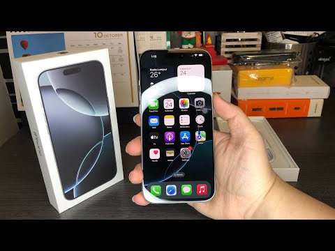 Apple iPhone 16 Pro Max Unboxing + First Boot Up (White Titanium)