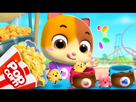 Learn Colors with Popcorn | Sharing is Caring | Nursery Rhymes & Kids Songs | Mimi and Daddy