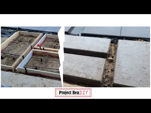 Pouring concrete stepping stones (salt finish)