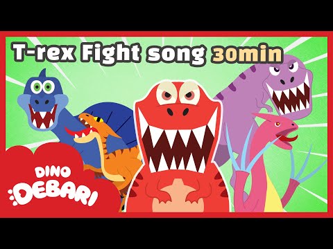 🎵Bang! Snap! The T-Rex and Spino are fighting once again! | T-rex VS Dinosaurs | DebariTV