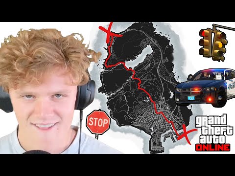 Can You Cross The Map Without BREAKING LAWS in GTA 5 Online?
