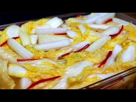 "Spring Water Kimchi," a refreshing and clean natural digestive aid, is a 100% success even for b...