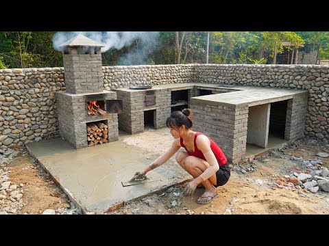 Building a Kitchen Foundation to Complete a New House After Years Living in the Forest