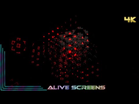 Hex Abstract Red Screen 4K Background Seamless Ambient TV Visual