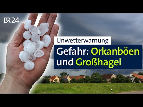 Extremes Unwetter: Deutscher Wetterdienst warnt vor Gewittern mit Hagel | BR24
