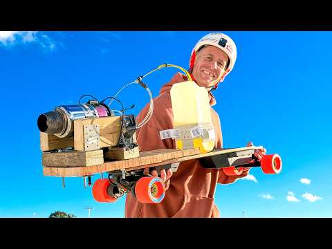 THE JET ENGINE SKATEBOARD MODIFICATION - CRAZY OUT OF CONTROL!