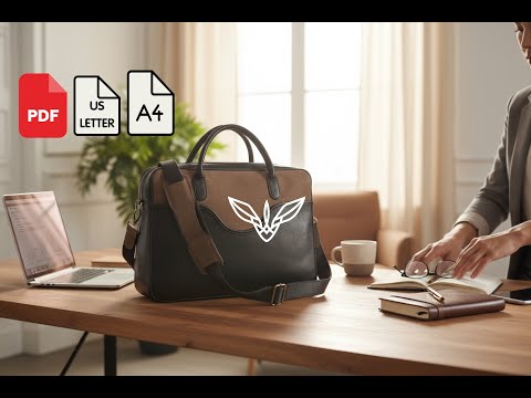 How to make an elegant Leather Briefcase - PDF Pattern